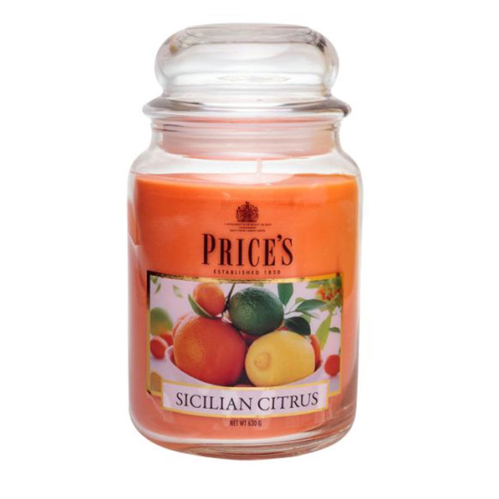 Price's Sicilian Citrus Large Jar Candle £14.99